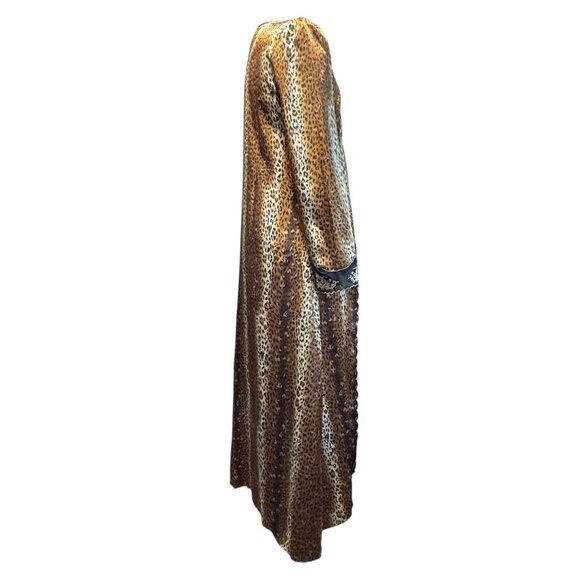 Kim Rogers Leopard Print 2-Piece Set Medium Intimates Robe & Nightgown - Picture 11 of 14